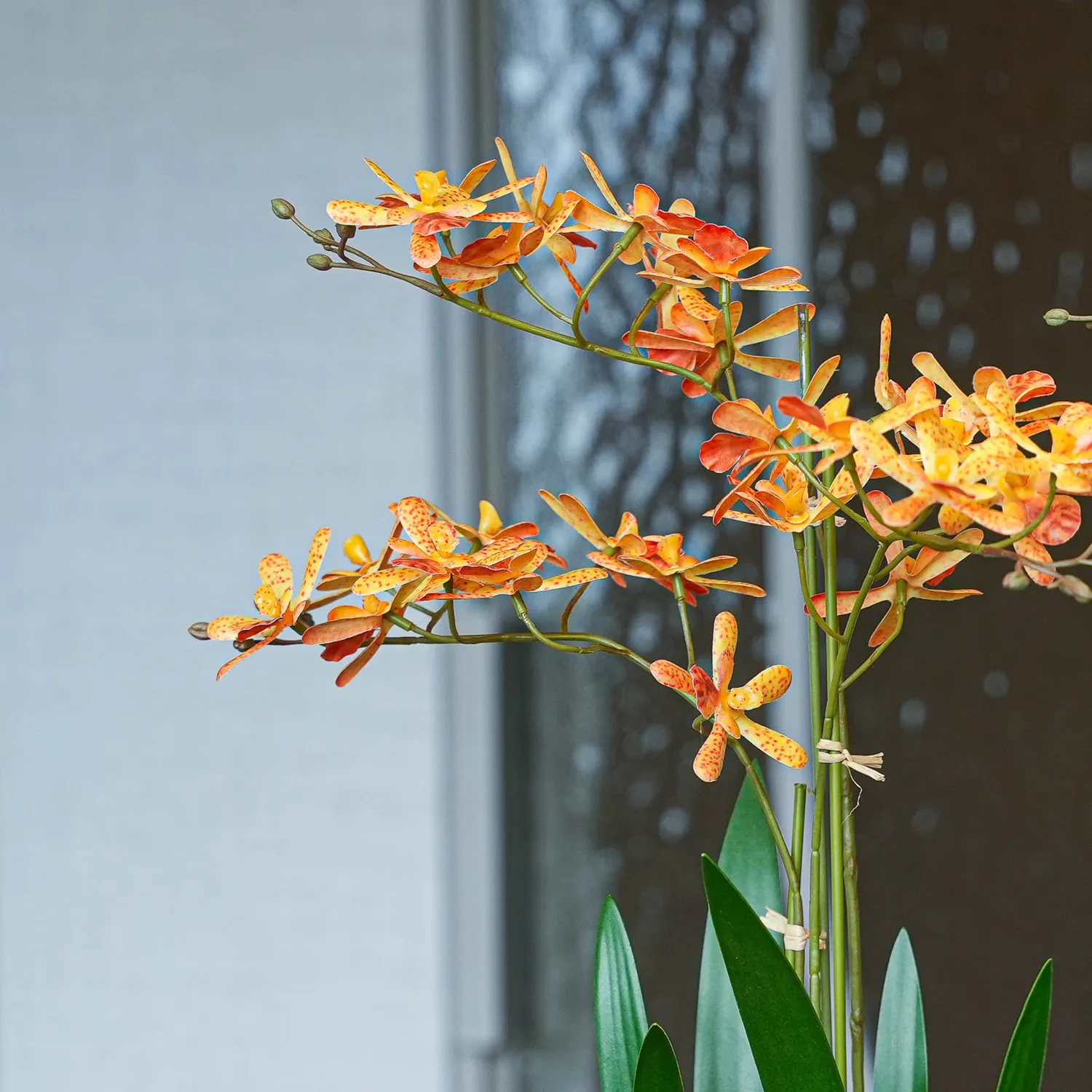 Urbanjungl Renanthera orchidee kunstplanten 2 stuks oranje