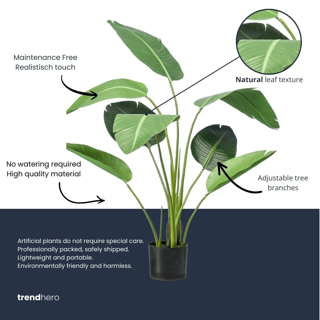 Urbanjungl Strelitzia kunstplant 120 cm tropisch