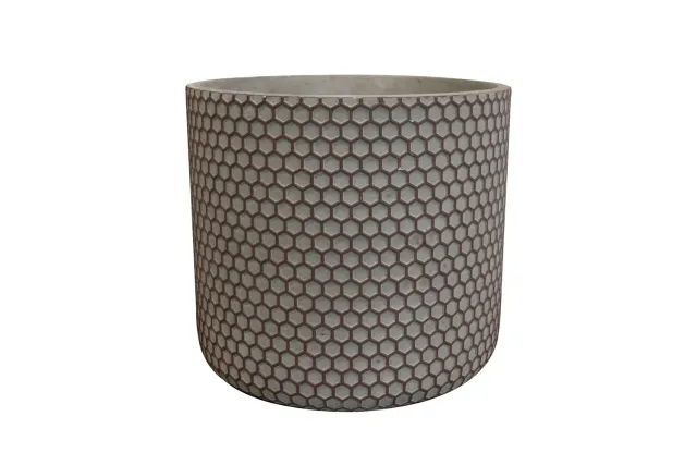 TS Collection Bernt bloempot shiny black D21 H19 cement