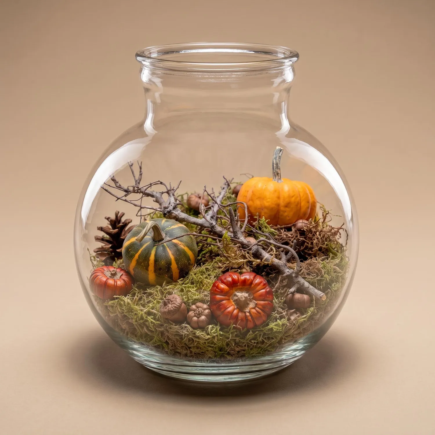 Urbanjungl Teddy open terrarium herfst 25 cm groen
