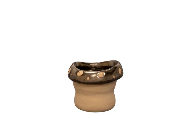 TS Collection Funghi bloempot goud D8 H7 herfst