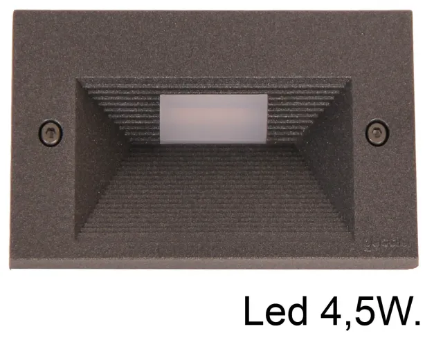 Tuincentrum Heerdink wand inbouw LED 4W 3000K antraciet
