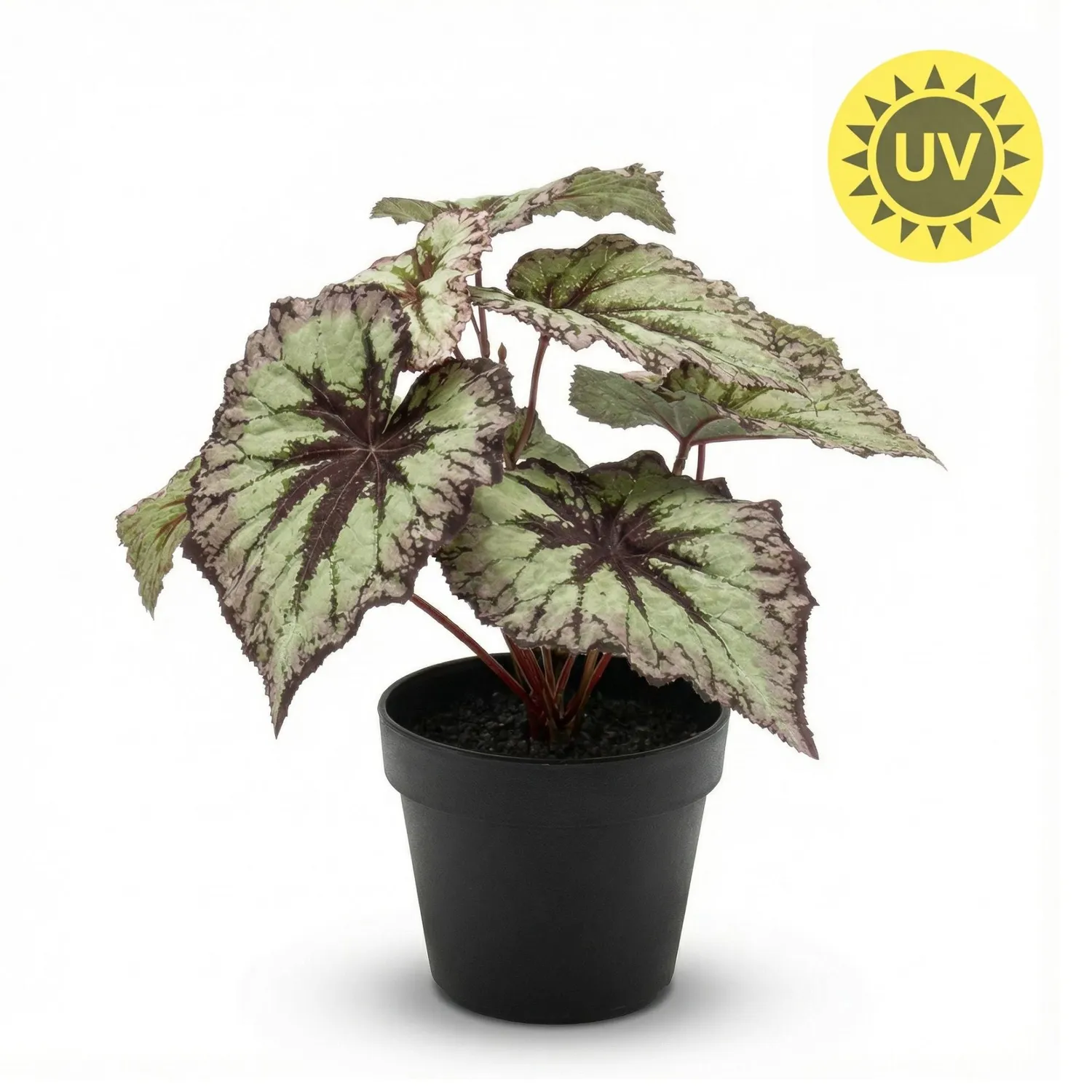 Urbanjungl Begonia 26 cm kunstplant grijs-paars UV balkon