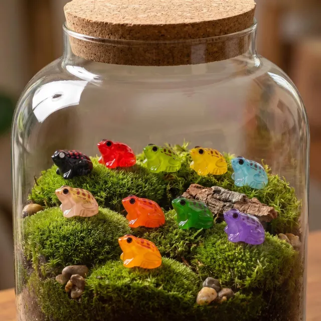 Urbanjungl tropische kikkers miniatuurfiguren 10 stuks
