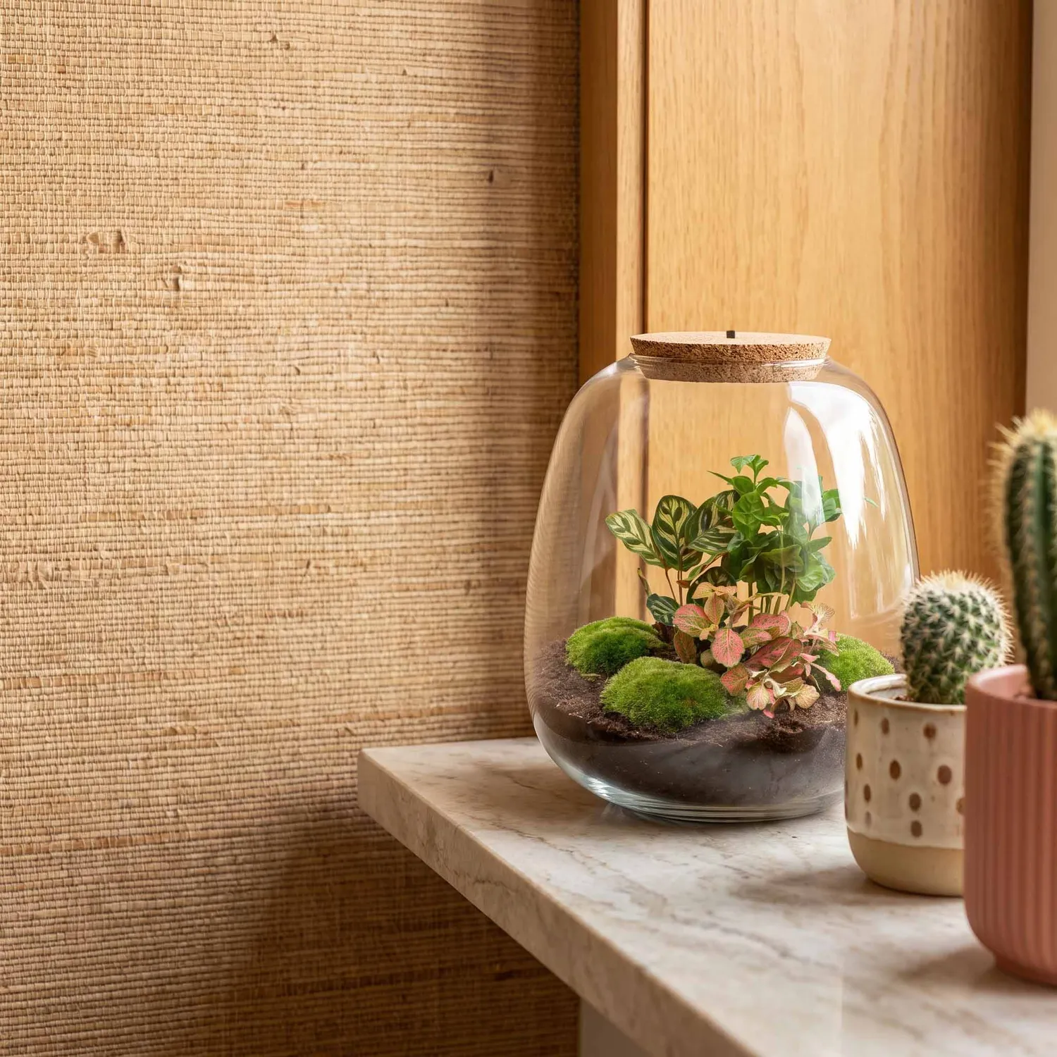Urbanjungl Emma Coffea Red terrarium met licht Ø 23 cm