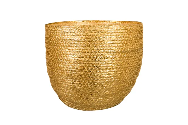 TS Collection Dorieke plantenmand goud zeegras D33 H25