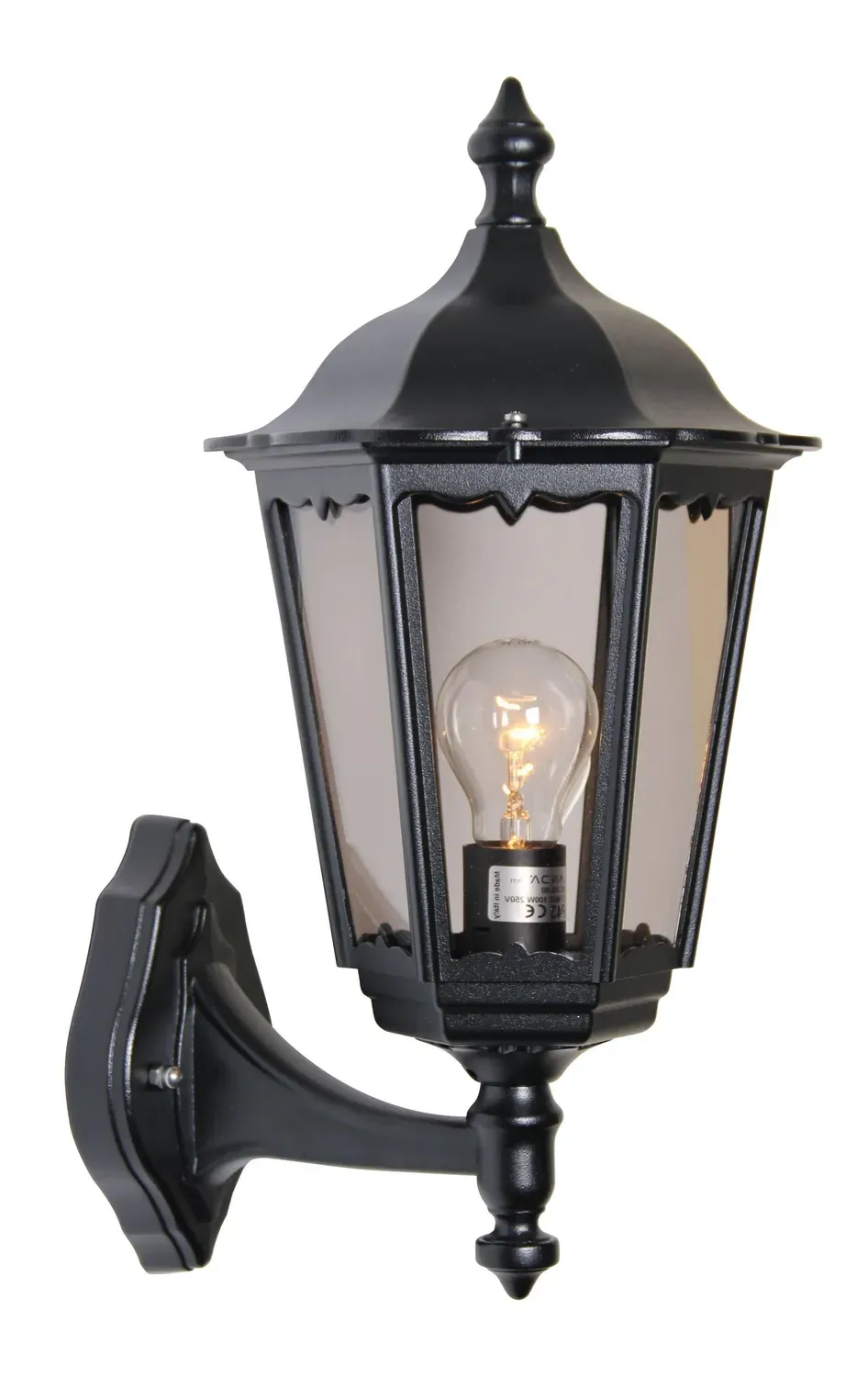 Cartella 2 gevel lamp zwart E27 buitenlamp staand
