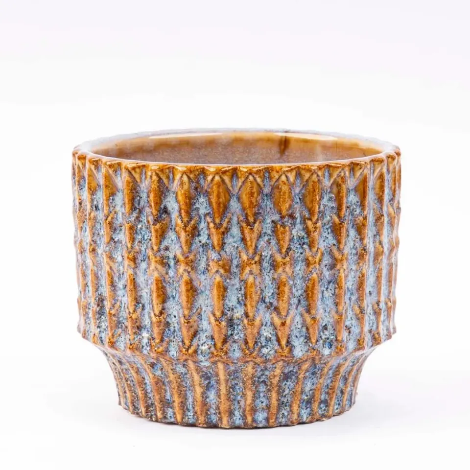 Urbanjungl Echo Rustic Plantenpot Blauw 10 cm