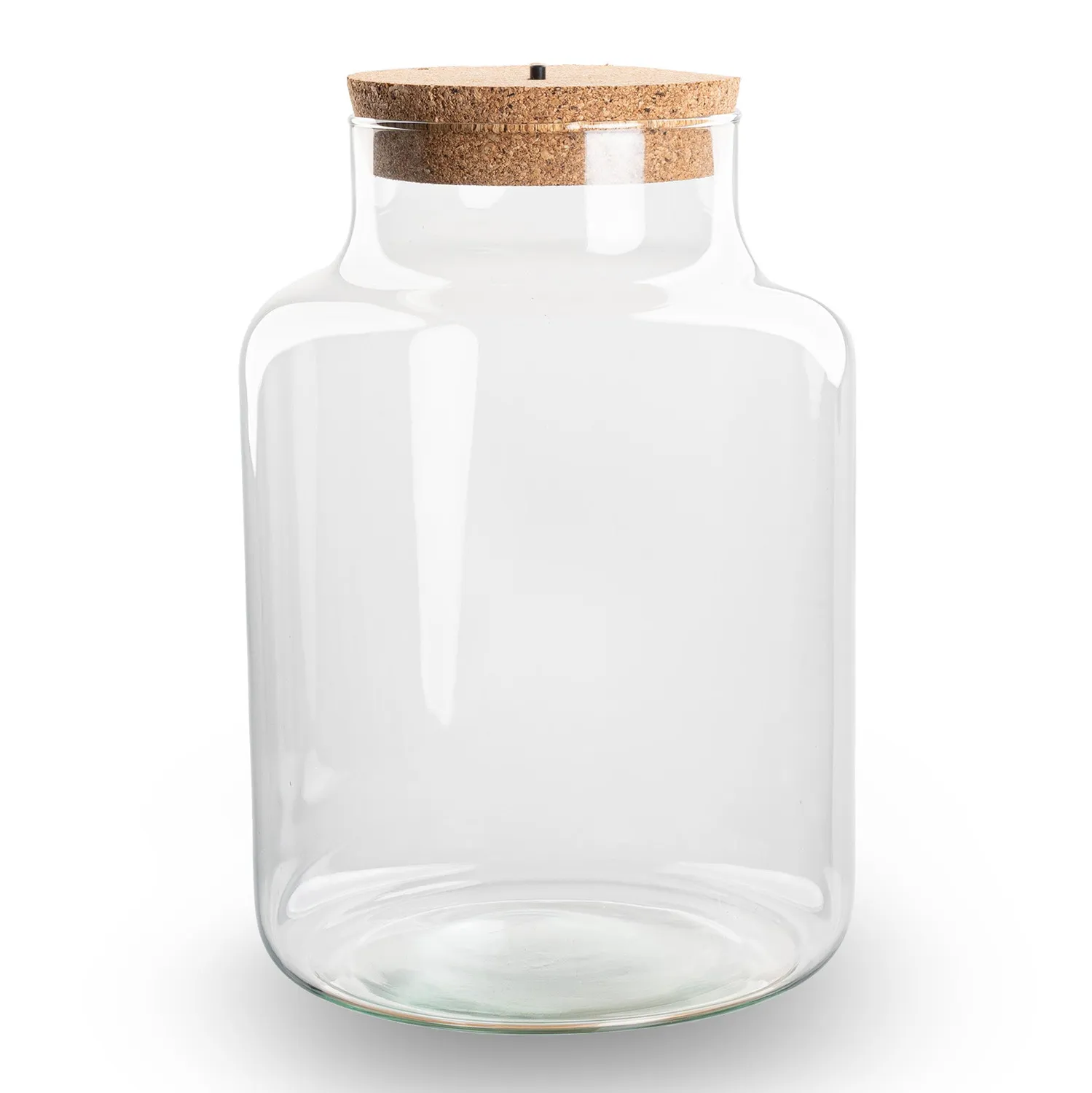 Urbanjungl Little Milky terrarium fles 17 cm met LED-kurk