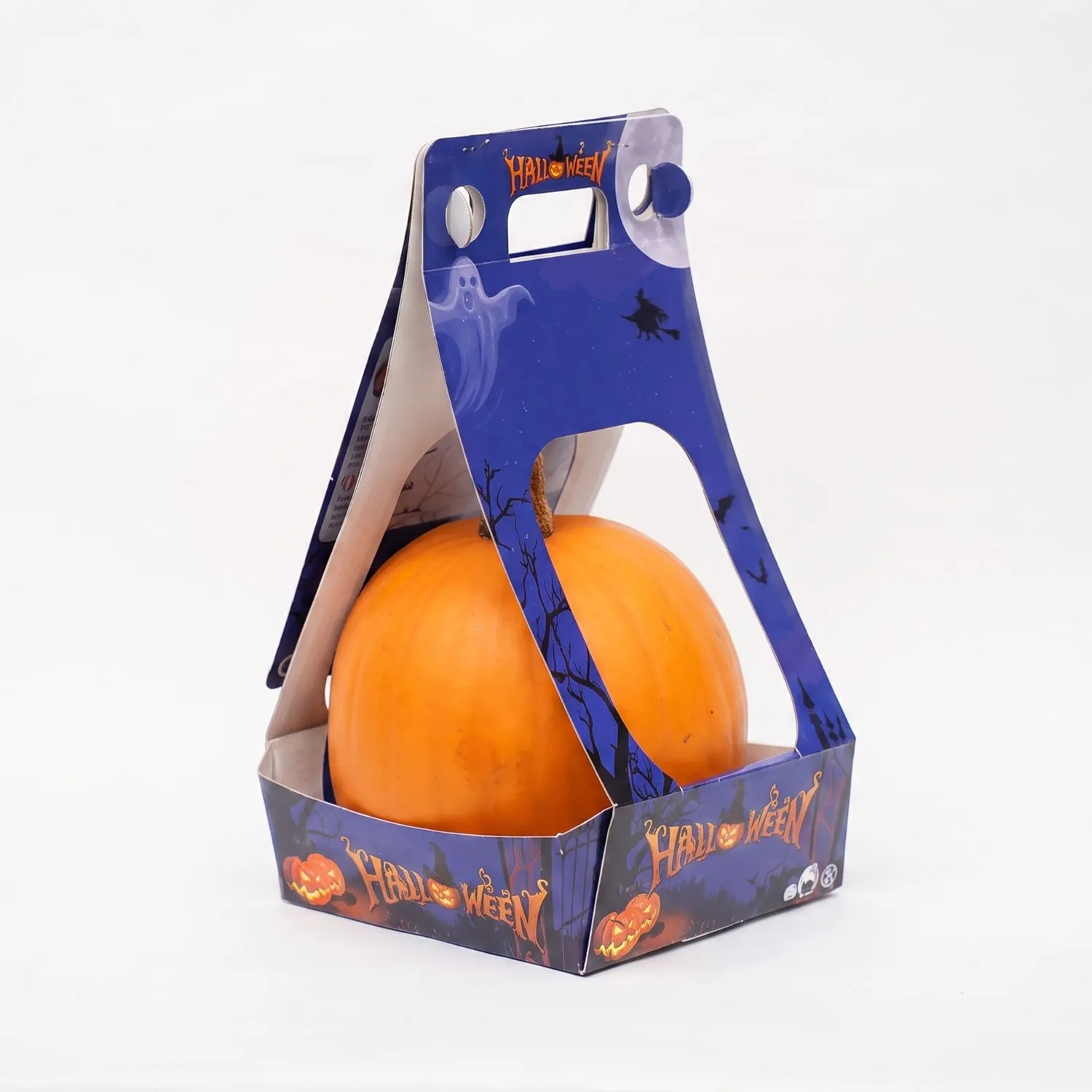 Urbanjungl Halloween pompoen snijset met echte pompoen 20 cm