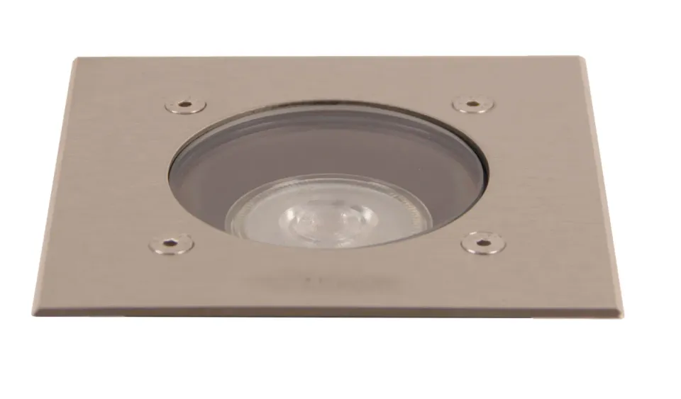 Spotpro grondspot vierkant RVS GU10 IP68