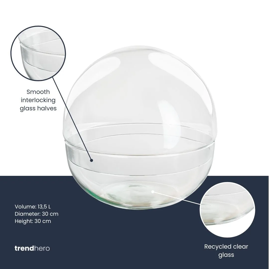 Urbanjungl Dome XL terrarium fles 28 cm gesloten glas