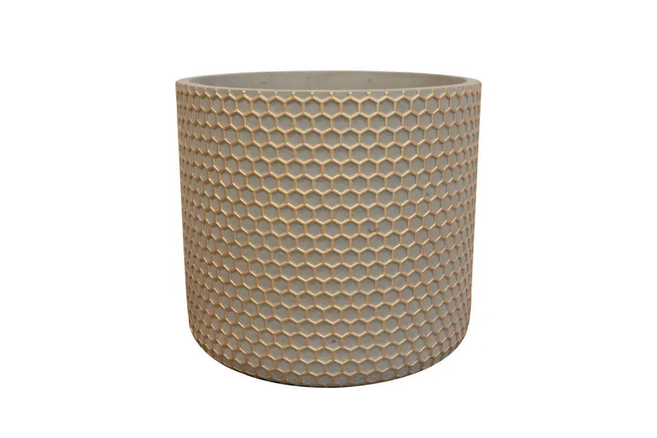 TS Collection Bernt bloempot D21 H19 shiny gold