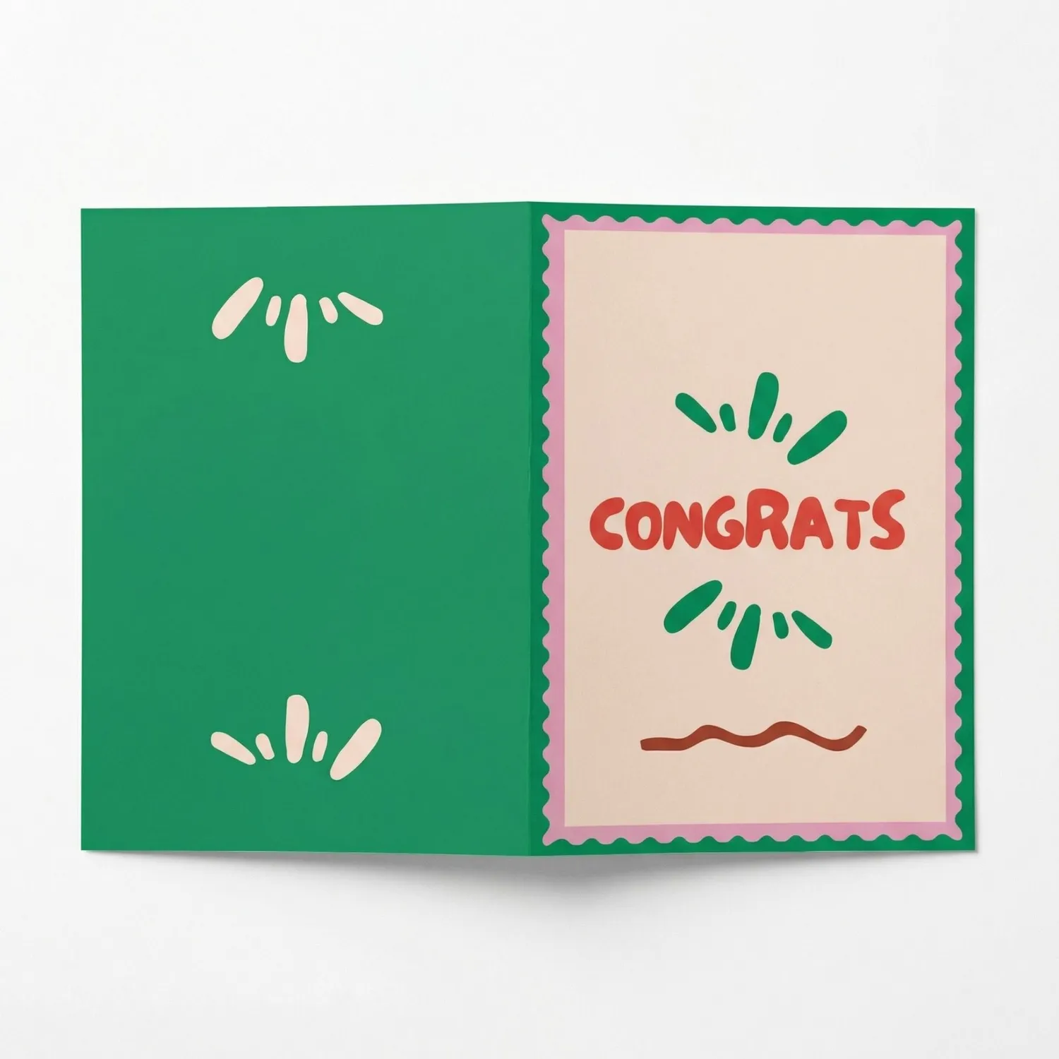 Urbanjungl Congrats wenskaart A6 gevouwen mat karton