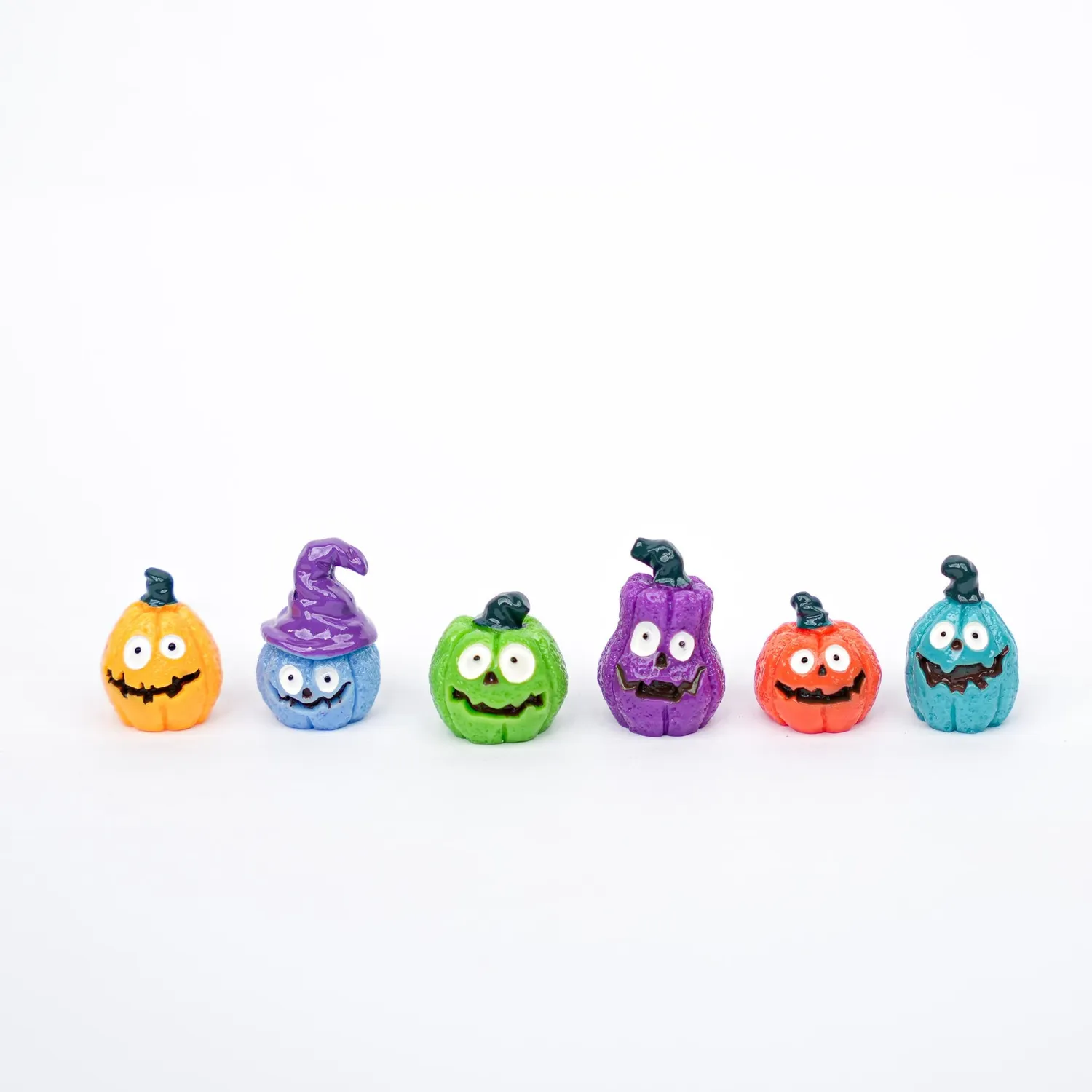 Urbanjungl Pompoen Monsters Mini miniatuur figuurtjes 6 stuks 1-3 cm