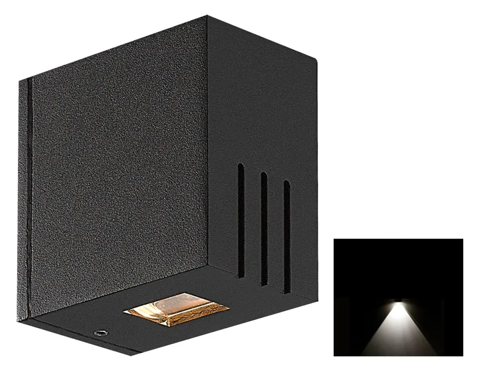 Heerdink Gevelspot Downlight 85gr LED 2W 3000K Antraciet